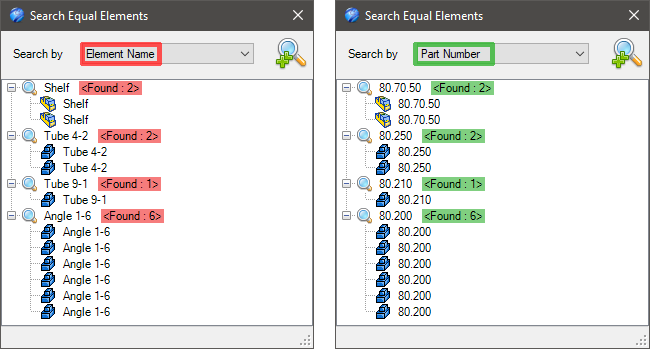 Search Equal Elements