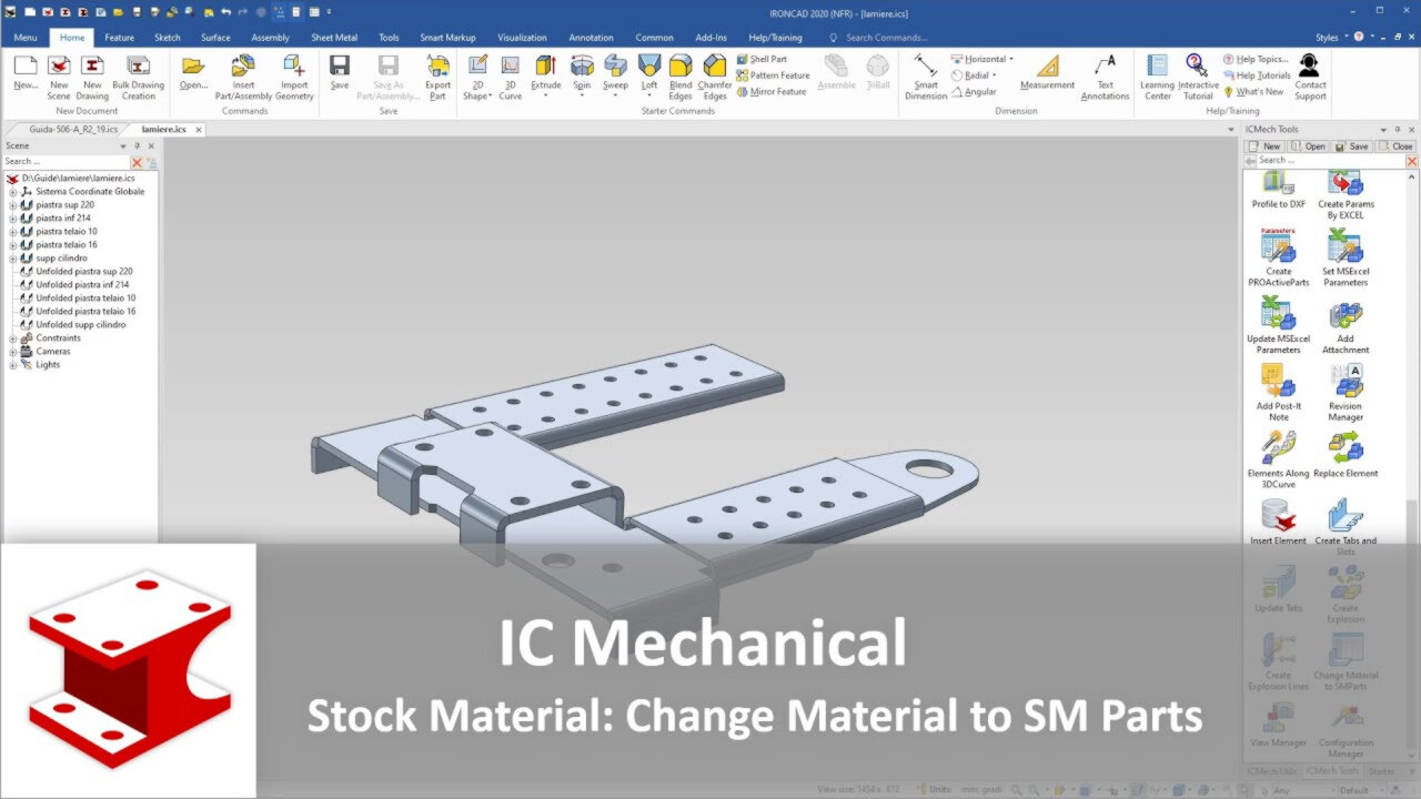 Youtube video - Change Material to SheetMetal