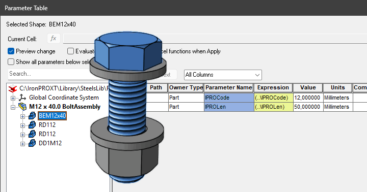 Custom Bolt type - parameter