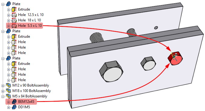 Place Hole&Fasteners