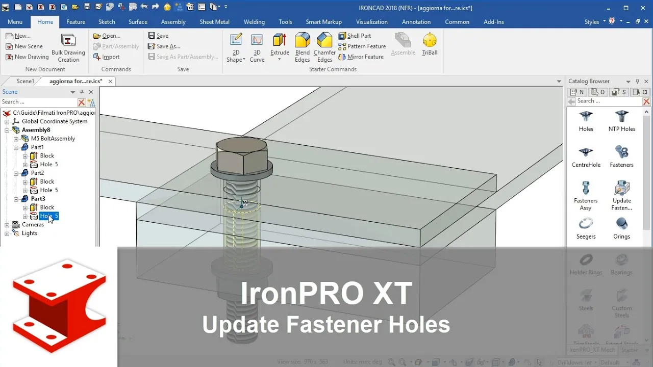 Youtube video - Update Fasteners Holes