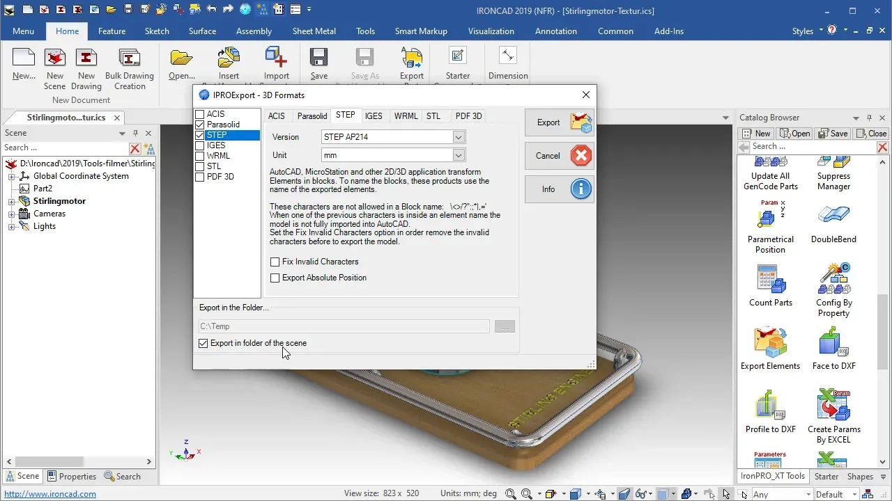 Youtube video - Export Elements