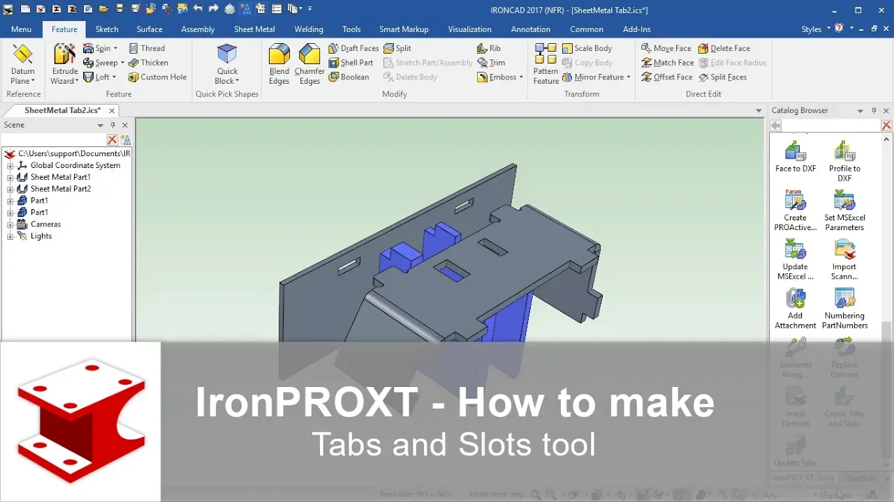 Youtube video - Create Tabs and Slots