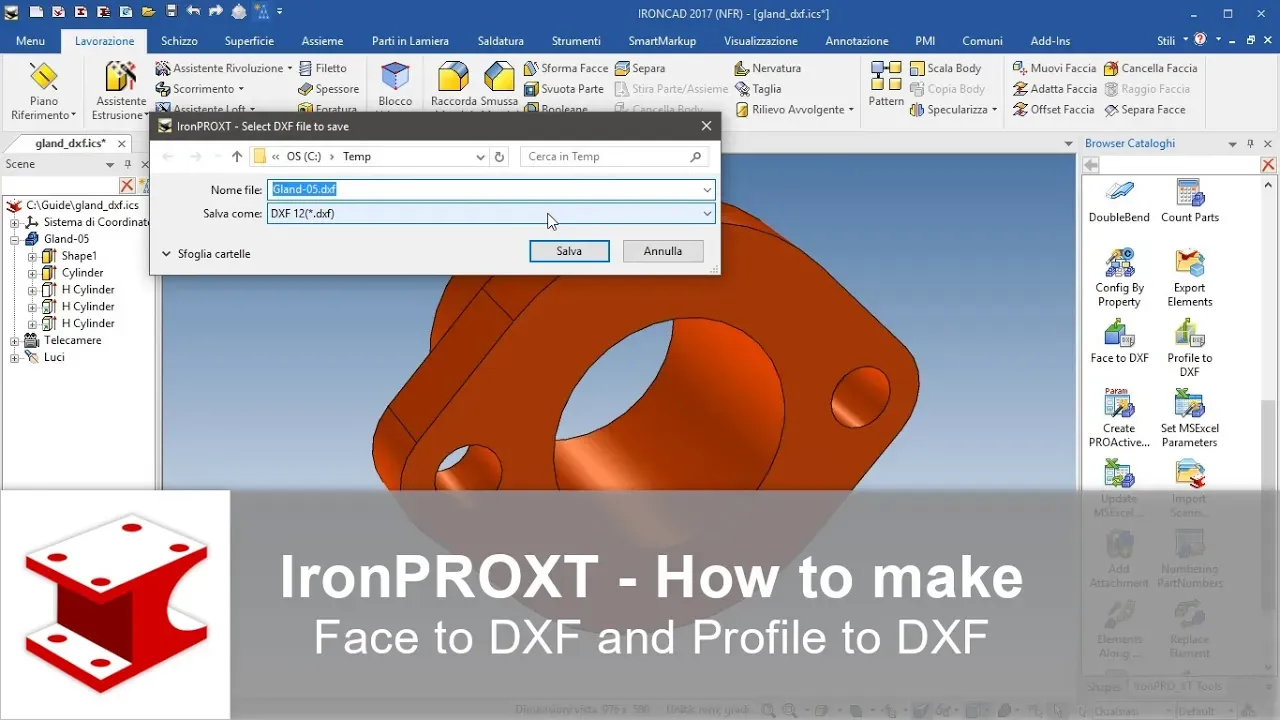 Youtube video - Face to DXF
