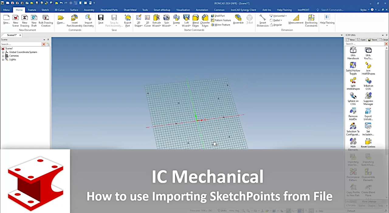 Youtube video - Importing SketchPoints from DataFile