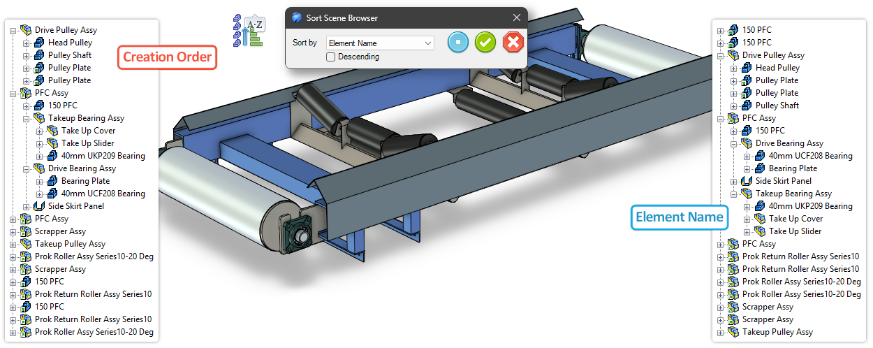 Reorder SceneBrowser