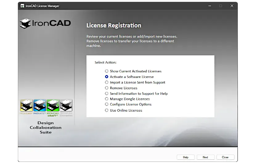 Registrazione Licenza IronCAD